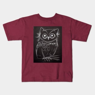 Cute Owl Drawing Kids T-Shirt